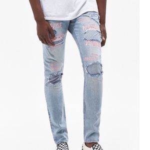 Distressed paradise jeans